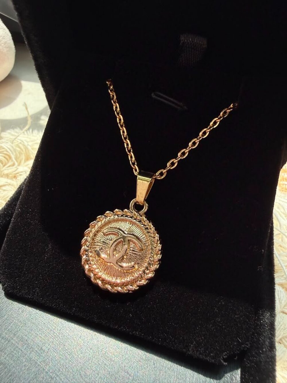 FREE Shipping✨Vintage CC Gold Button Upcycled Necklace ✨BOGO Sale!